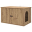 Kat Hus Artisan eg 85 x 55 x 50,5 cm Konstrueret træ