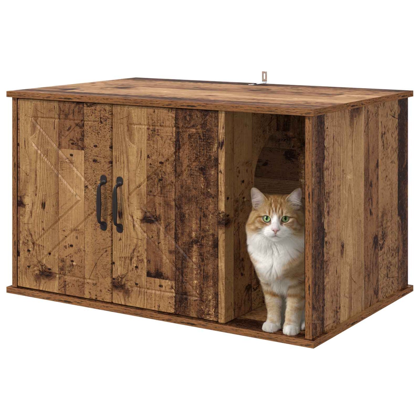 Kat Hus Gammelt træ 85 x 55 x 50 cm Konstrueret træ