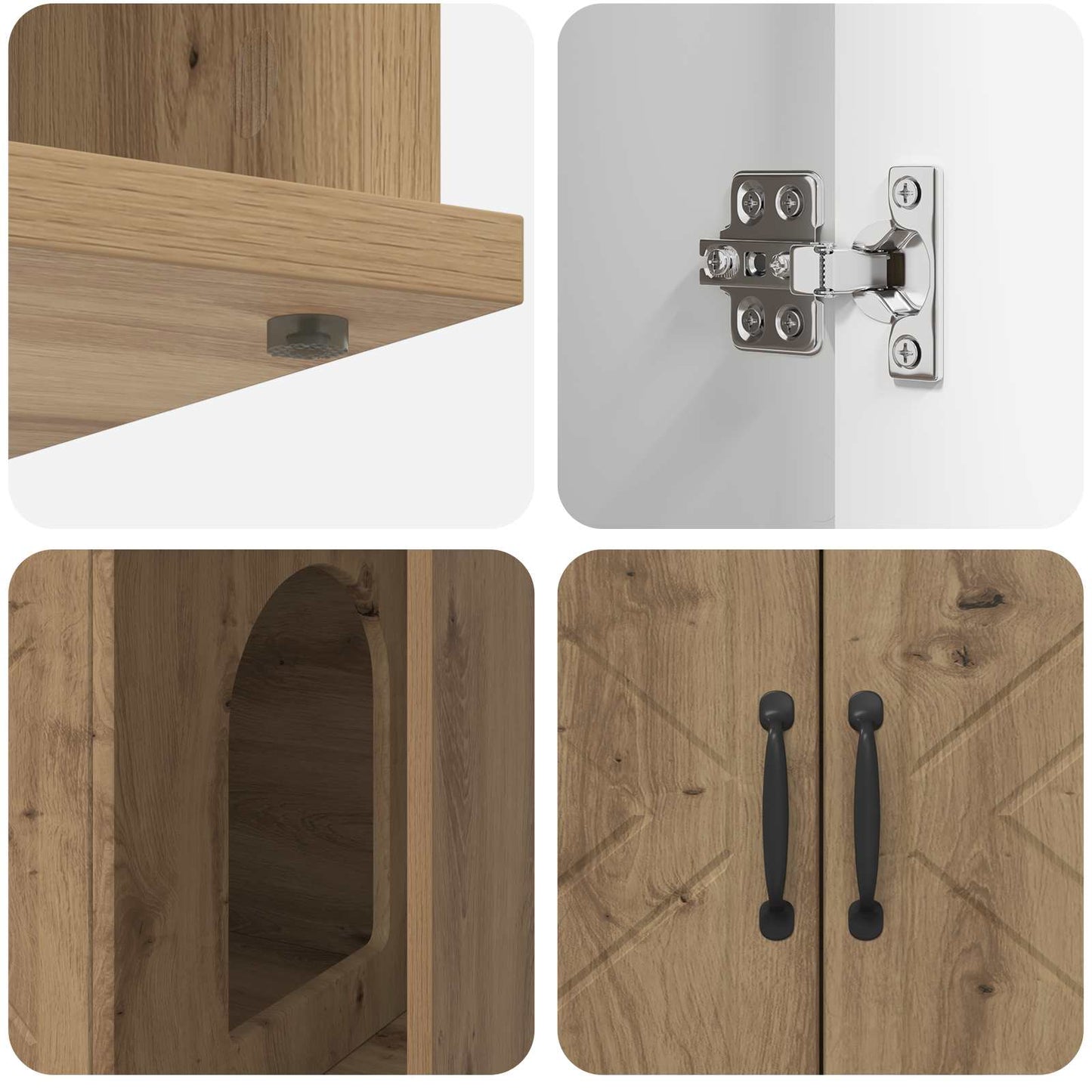 Kat Hus Artisan eg 85 x 55 x 50,5 cm Konstrueret træ