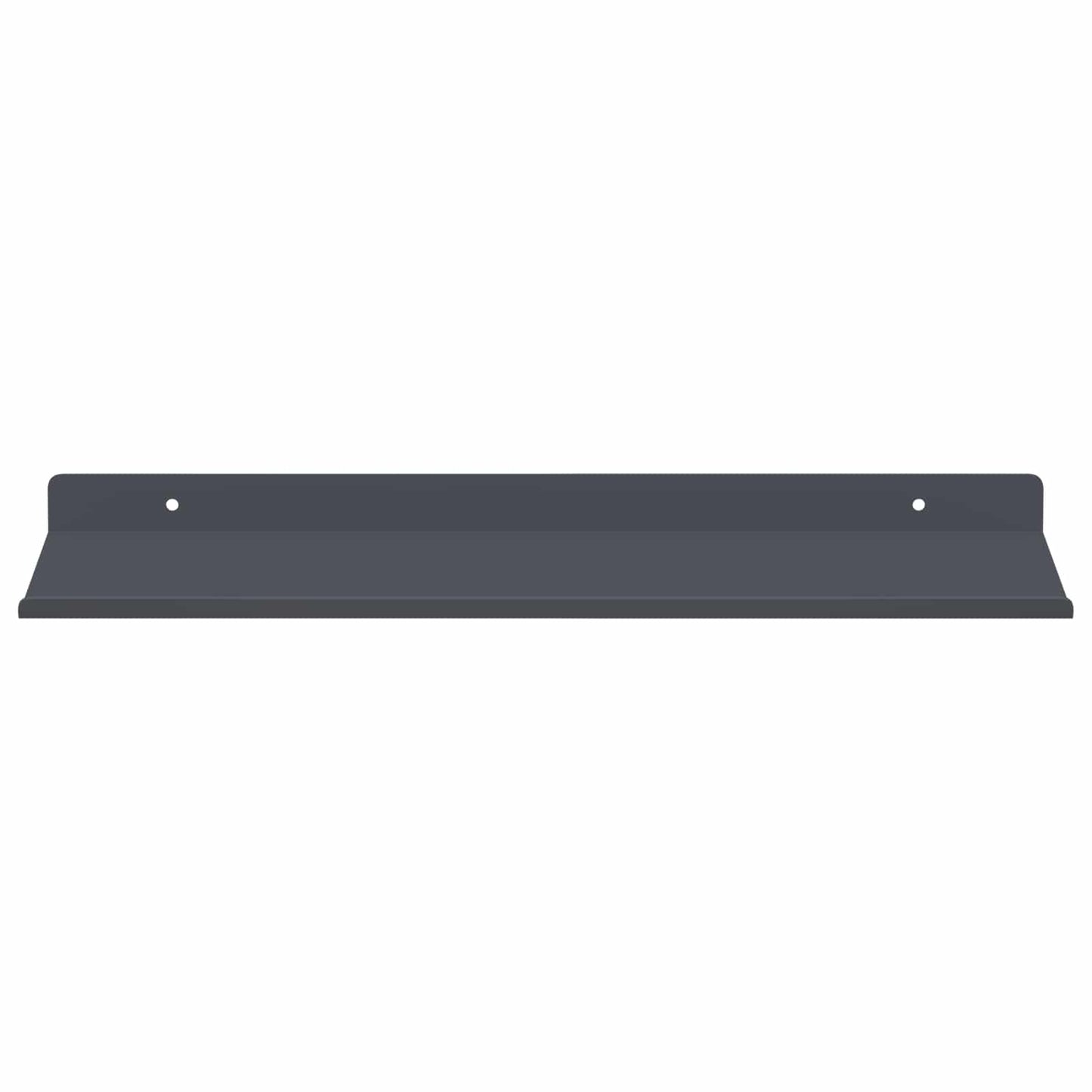 Svævende hylde 2 stk. Antracit 40 x 18 x 2,5 cm Stål