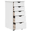 Kabinet 34 x 39 x 61,5 cm Massivt fyrretræ Hvid