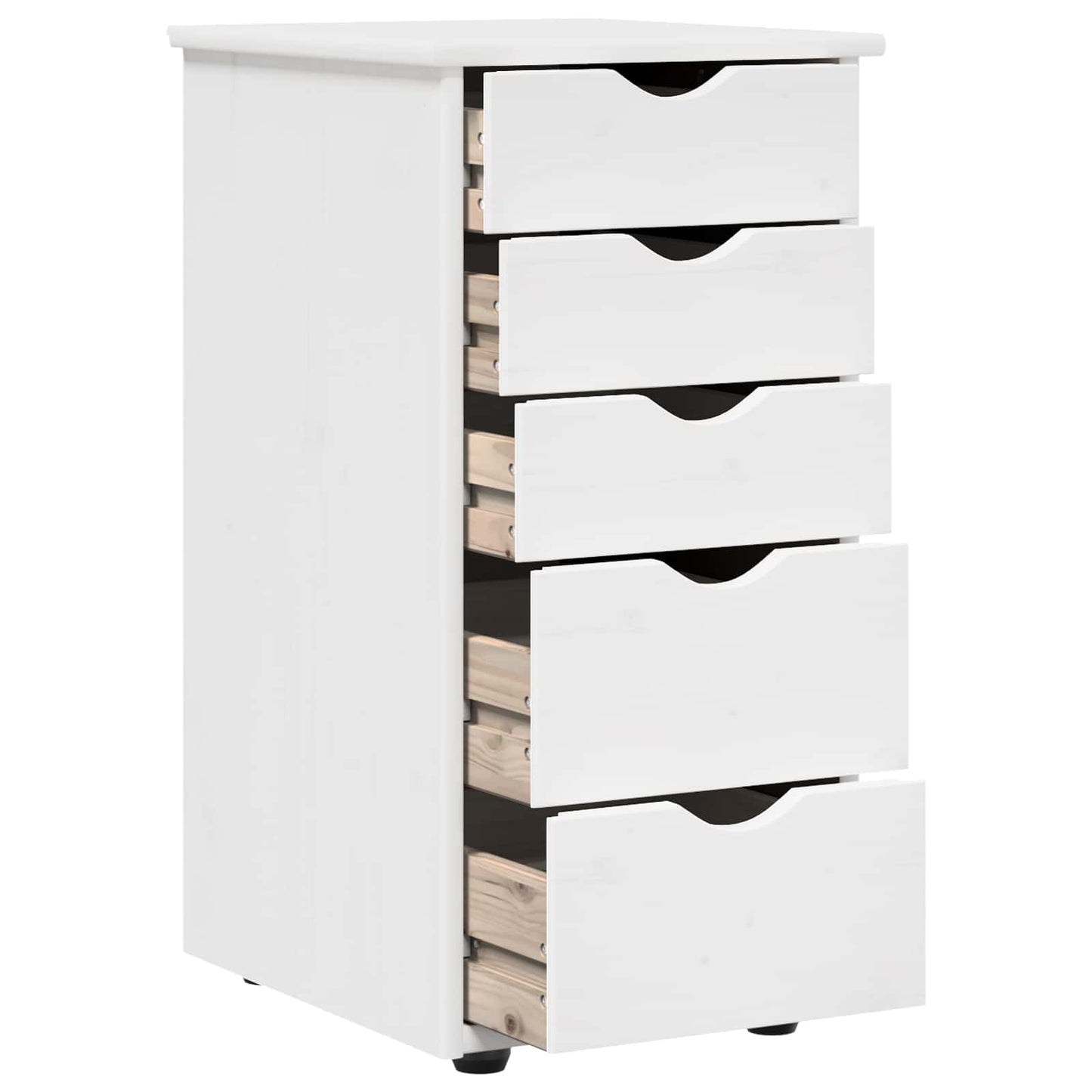 Kabinet 34 x 39 x 61,5 cm Massivt fyrretræ Hvid