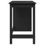 Bord Sort 112 x 50 x 75 cm Massivt fyrretræ