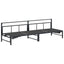 Solstol Sort 200 x 62 x 59,5 cm Textilene