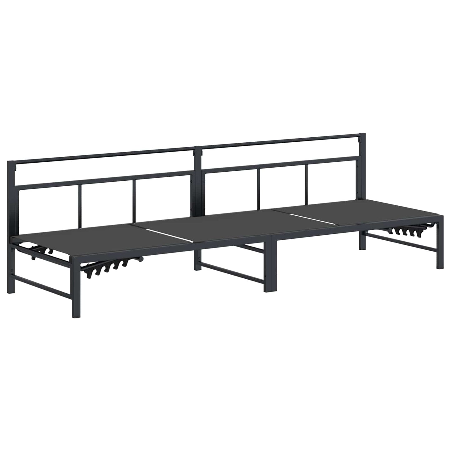 Solstol Sort 200 x 62 x 59,5 cm Textilene