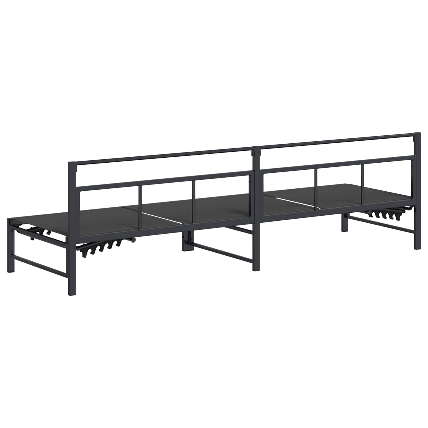 Solstol Sort 200 x 62 x 59,5 cm Textilene