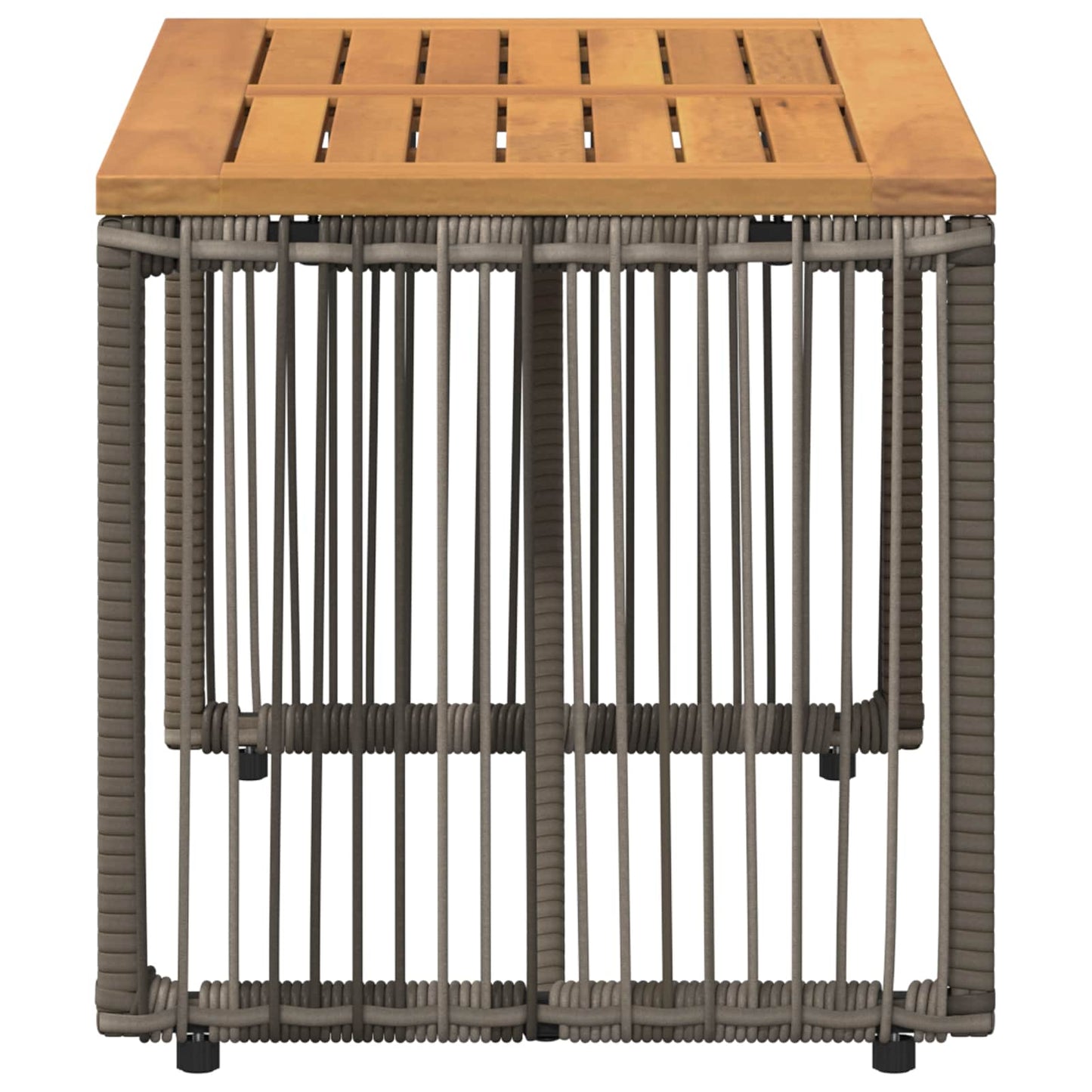 Udendørs Bord Grå og Brun 80 x 40 x 40 cm polyrattan