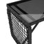 Udendørs Bord Sort 80 x 40 x 40 cm PE Rattan og Glas
