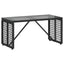 Udendørs Bord Sort 80 x 40 x 40 cm PE Rattan og Glas