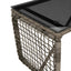 Udendørs Bord Grå og sort 80 x 40 x 40 cm PE Rattan og Glas