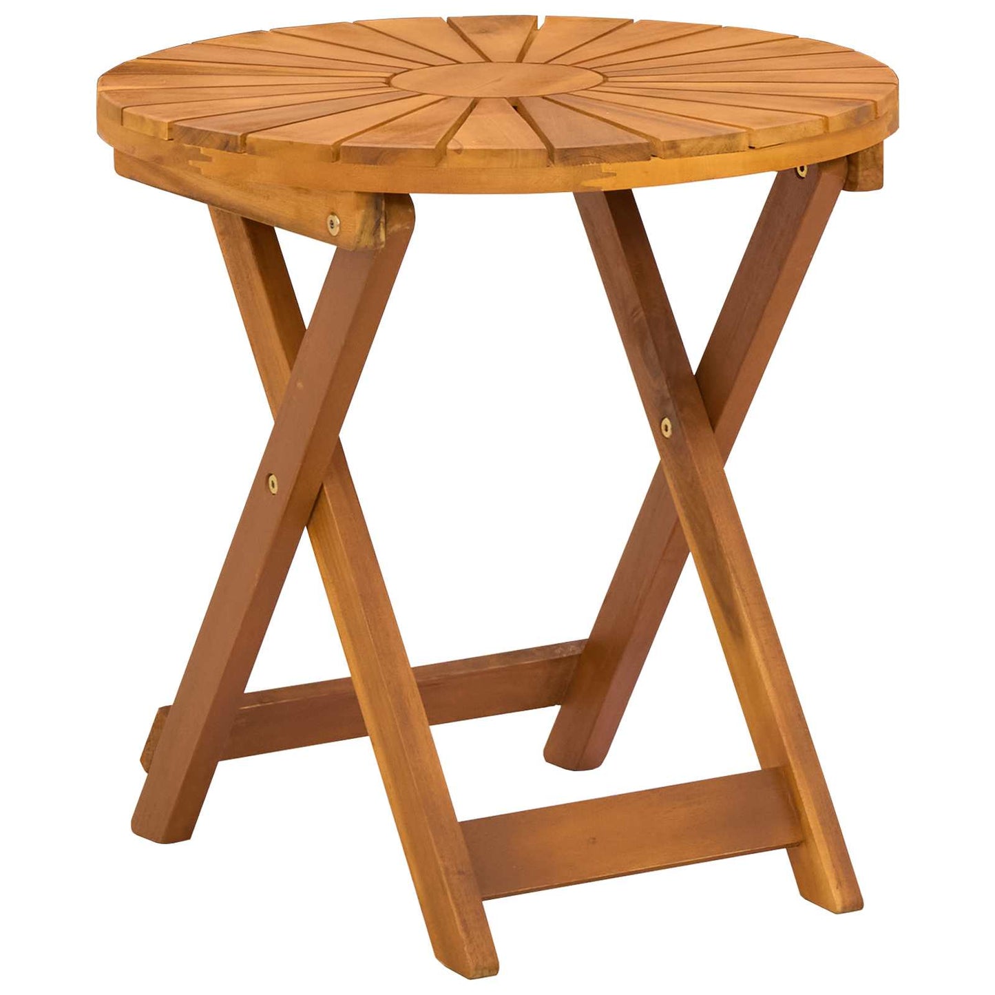 Bistrobord Naturfarvet Ø45 x 45 cm Massivt Akacietræ