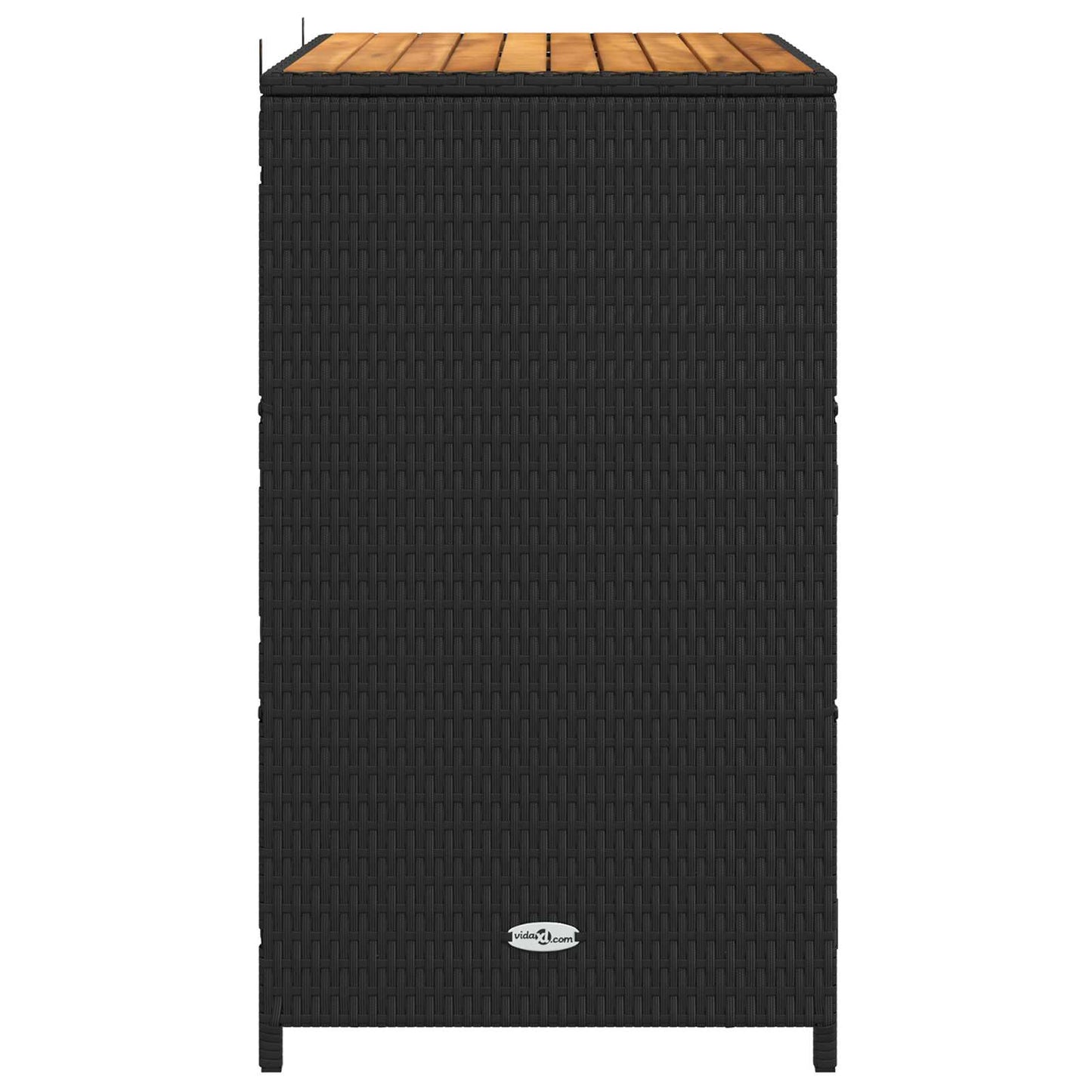 Kabinet med hylde Sort 70 x 50 x 87 cm Polyester og Roly Rattan