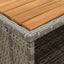 Kabinet med hylde Grå 70 x 50 x 87 cm Polyester og Roly Rattan