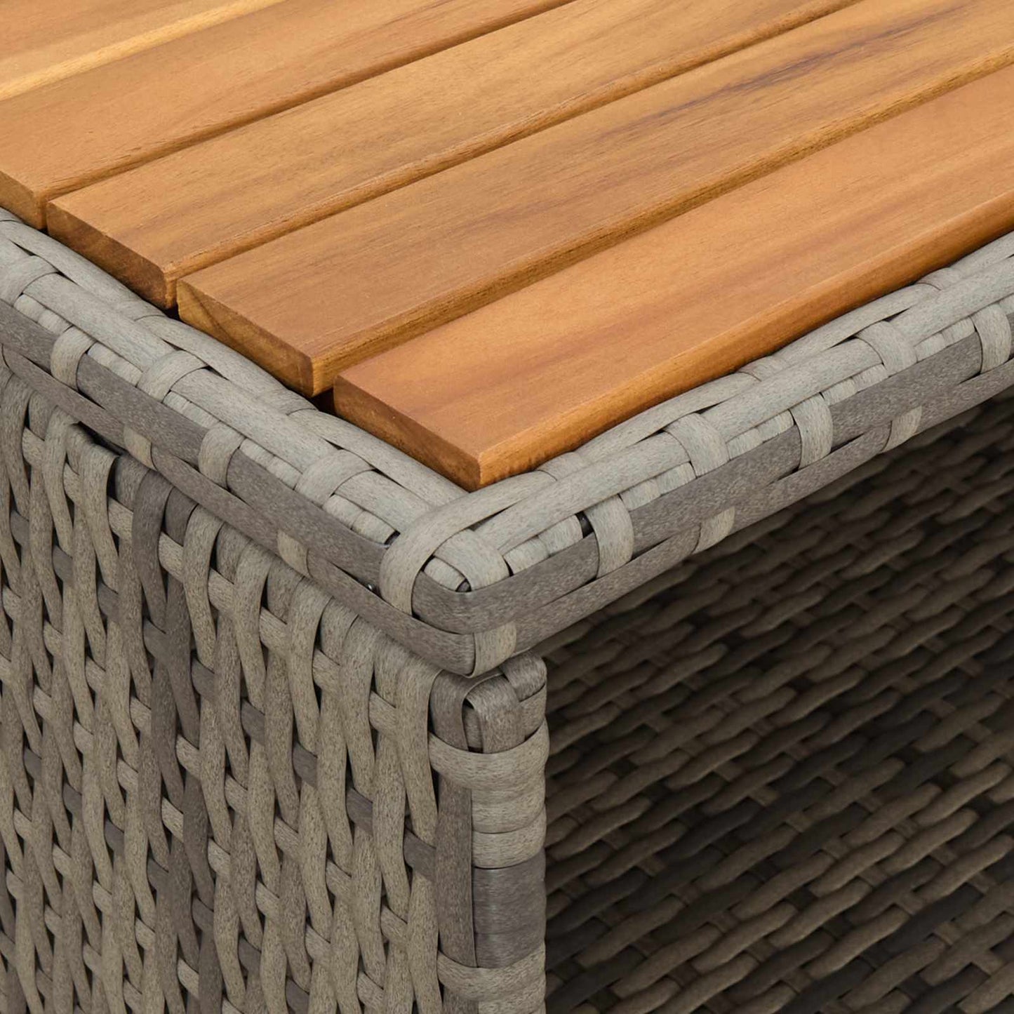 Kabinet med hylde Grå 70 x 50 x 87 cm Polyester og Roly Rattan
