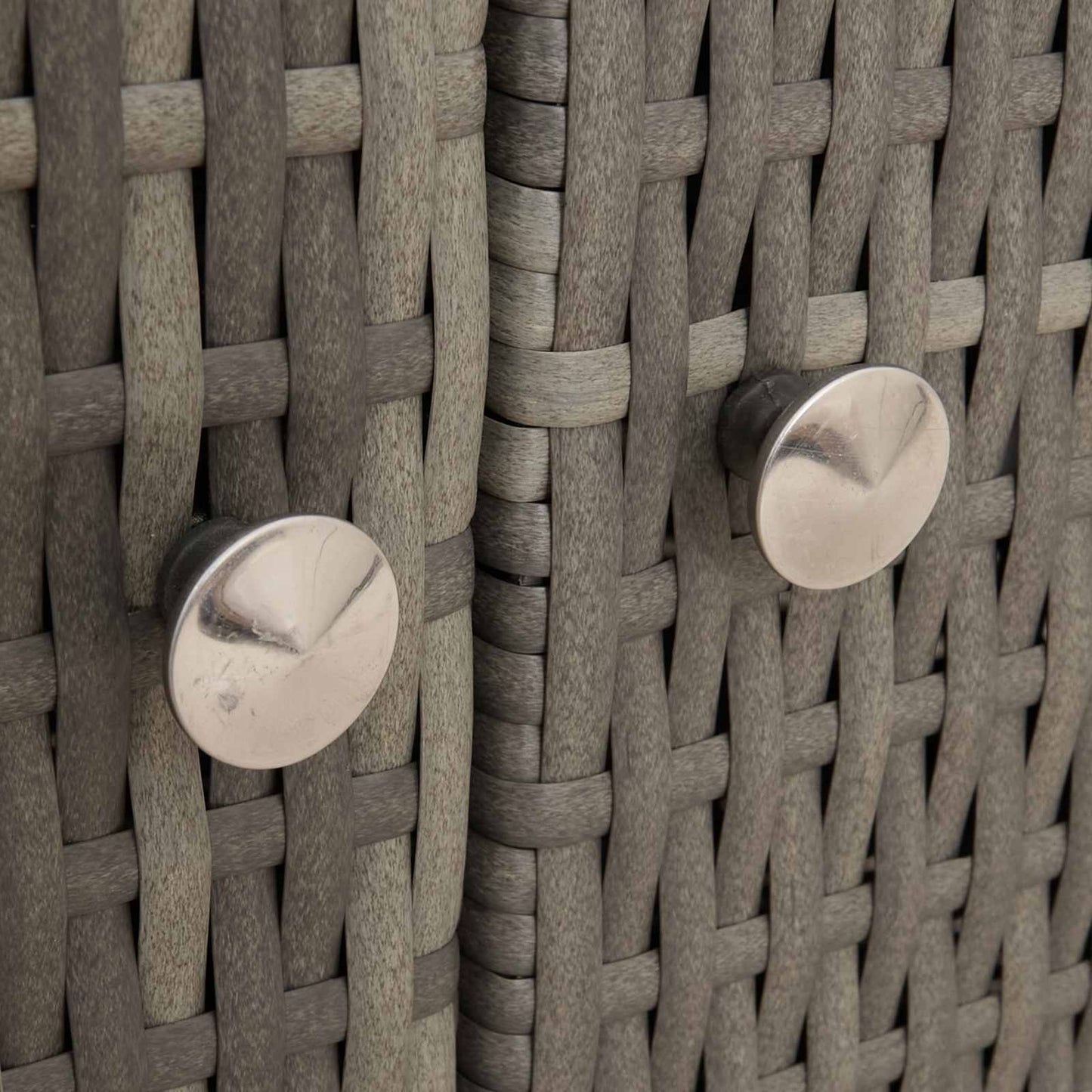 Kabinet med hylde Grå 70 x 50 x 87 cm Polyester og Roly Rattan