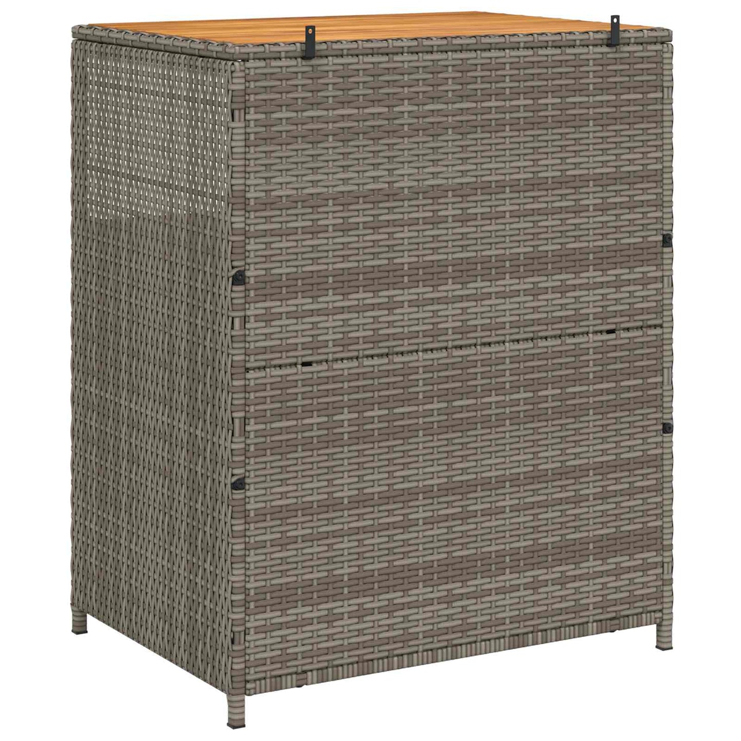 Kabinet med hylde Grå 70 x 50 x 87 cm Polyester og Roly Rattan
