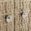 Kabinet med dør Beige 70 x 50 x 87 cm Polyester og Roly Rattan