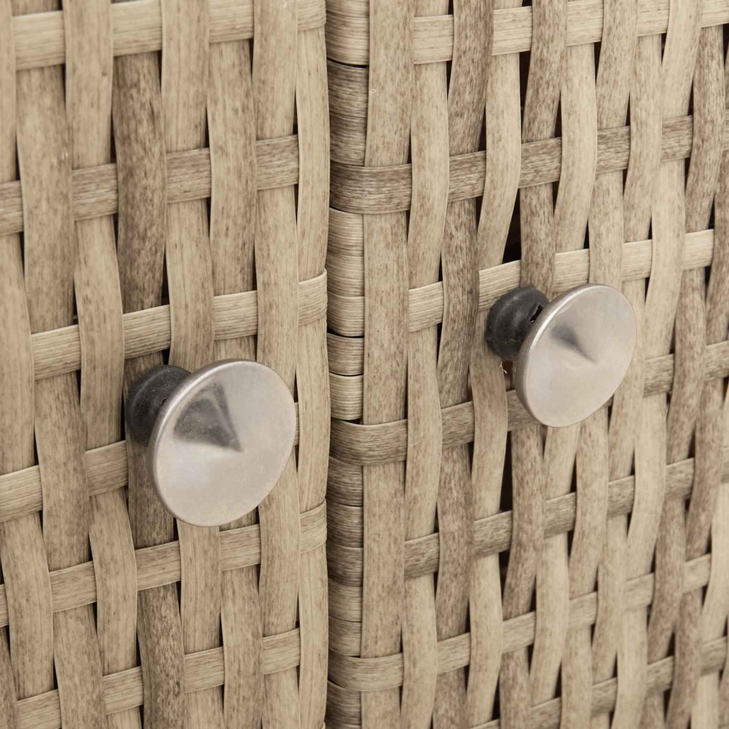 Kabinet med dør Beige 70 x 50 x 87 cm Polyester og Roly Rattan