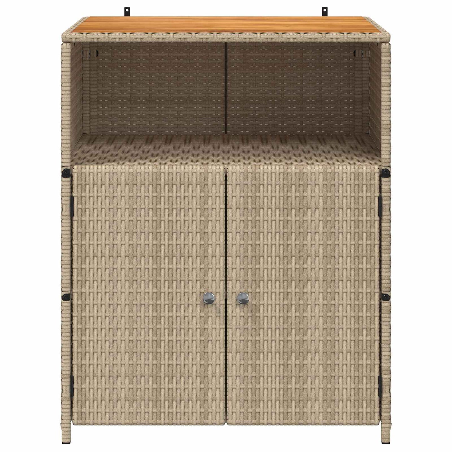 Kabinet med dør Beige 70 x 50 x 87 cm Polyester og Roly Rattan