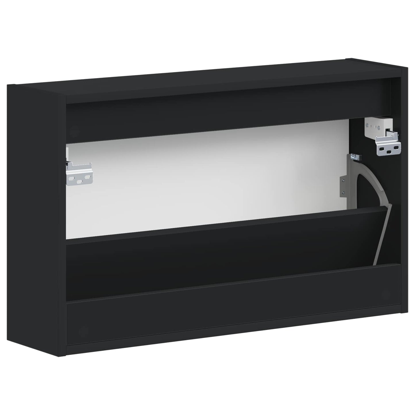 Vægmonteret Skoskab EDE 71 x 17 x 43 cm Konstrueret træ Sort