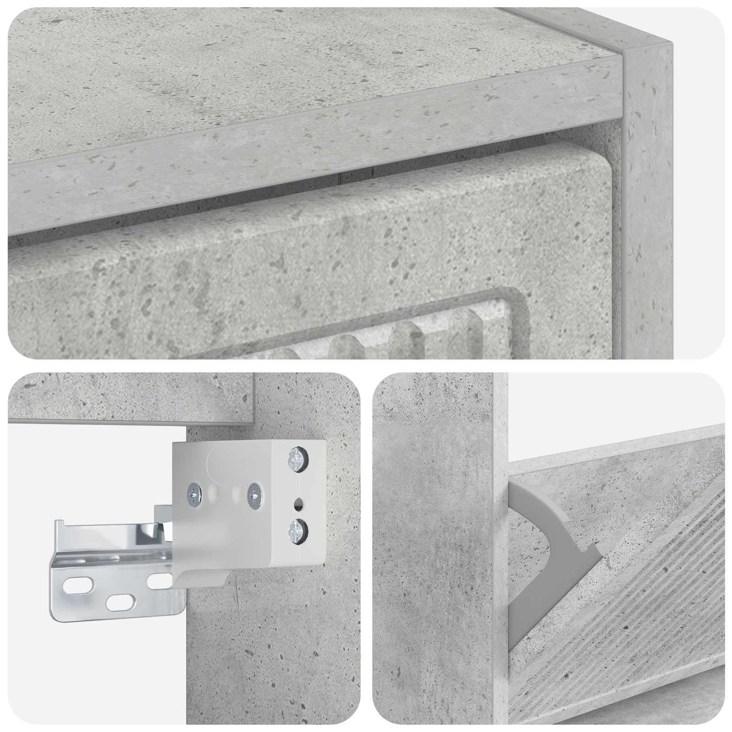 Vægmonteret Skoskab EDE 71 x 17 x 43 cm Konstrueret træ