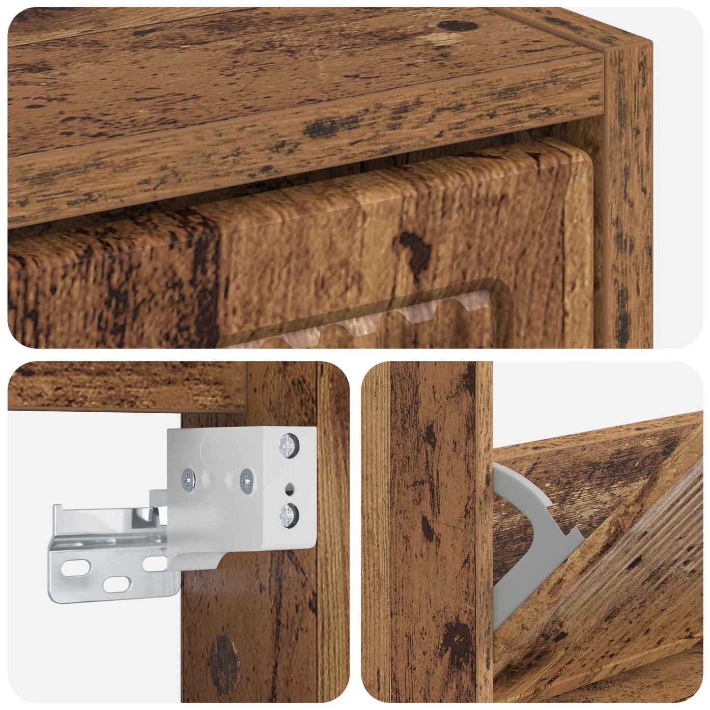 Vægmonteret Skoskab EDE 71 x 17 x 43 cm Konstrueret træ