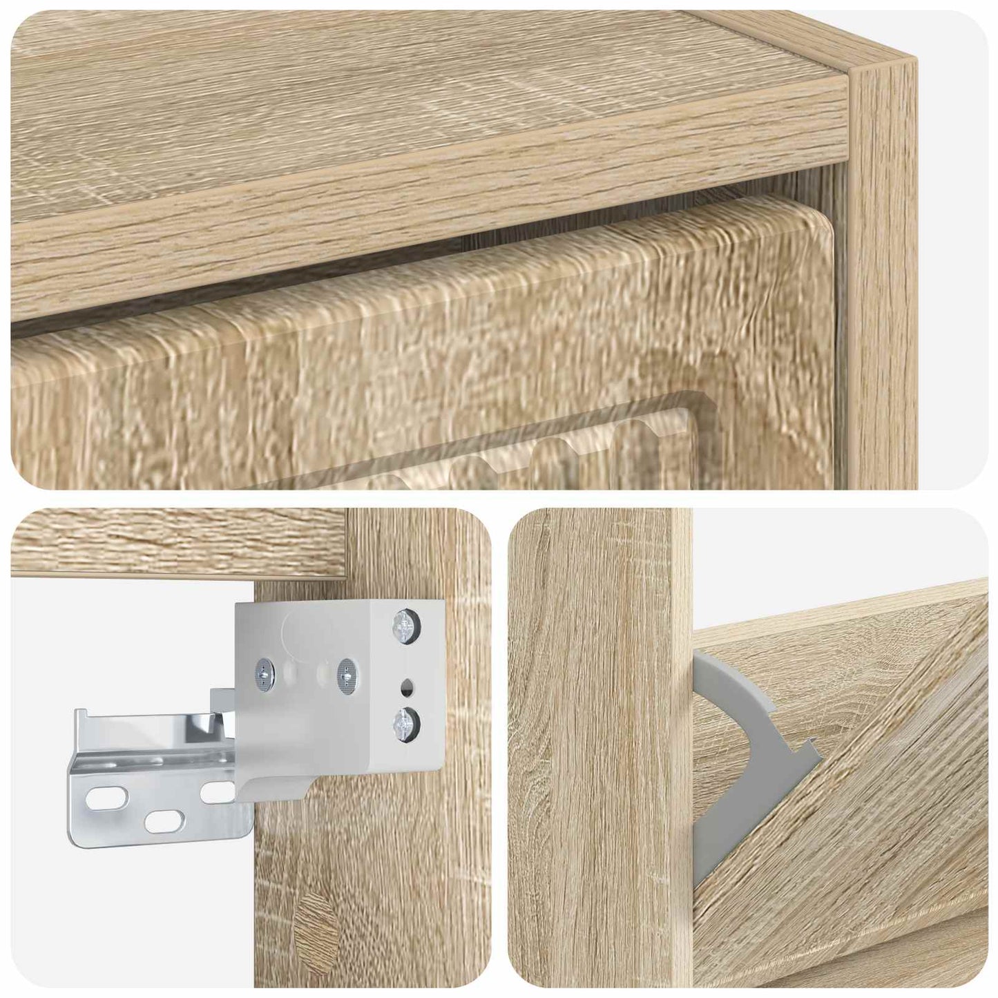 Vægmonteret Skoskab EDE 71 x 17 x 86 cm Konstrueret træ