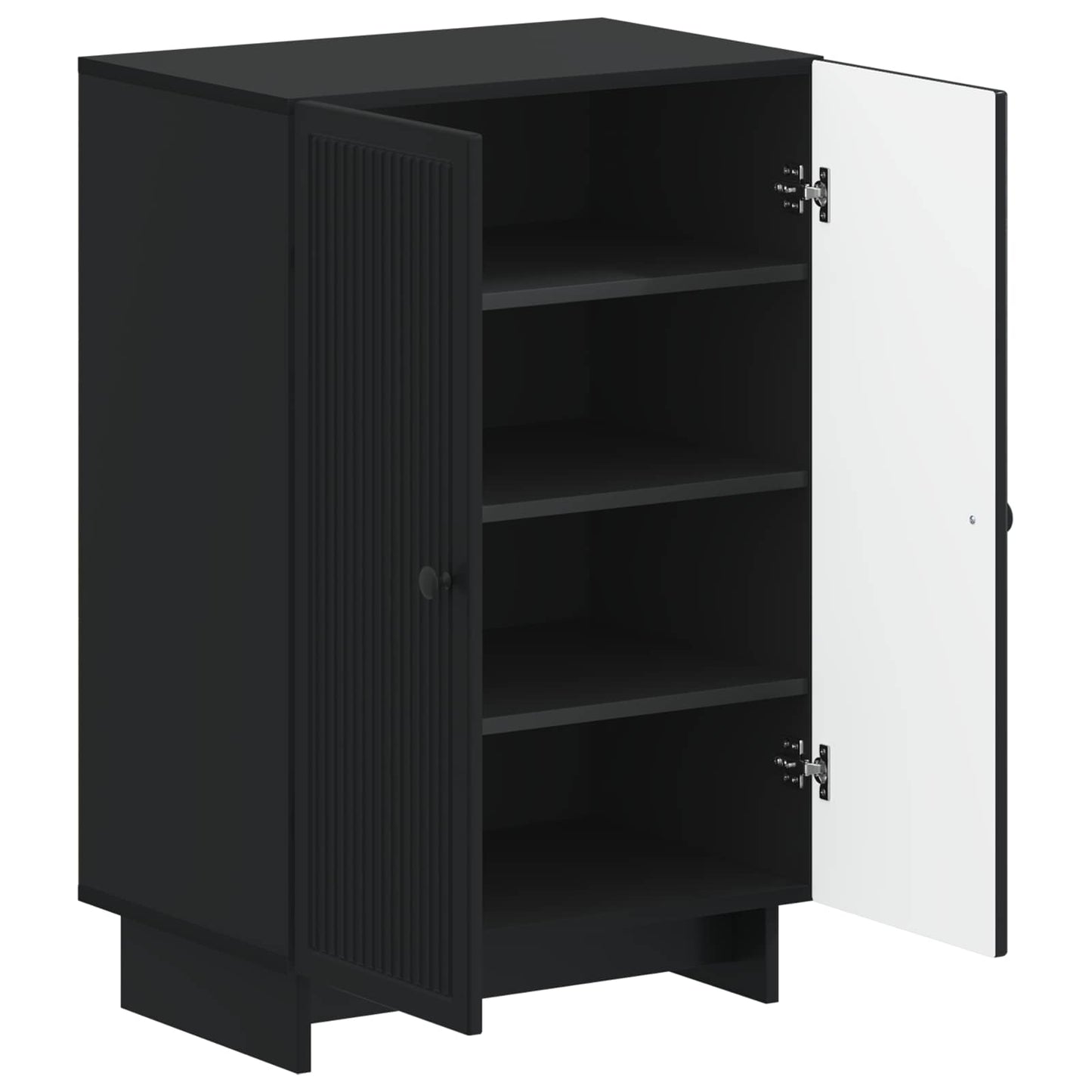 Sko skab EDE 59,5 x 39,5 x 90 cm Konstrueret træ Sort