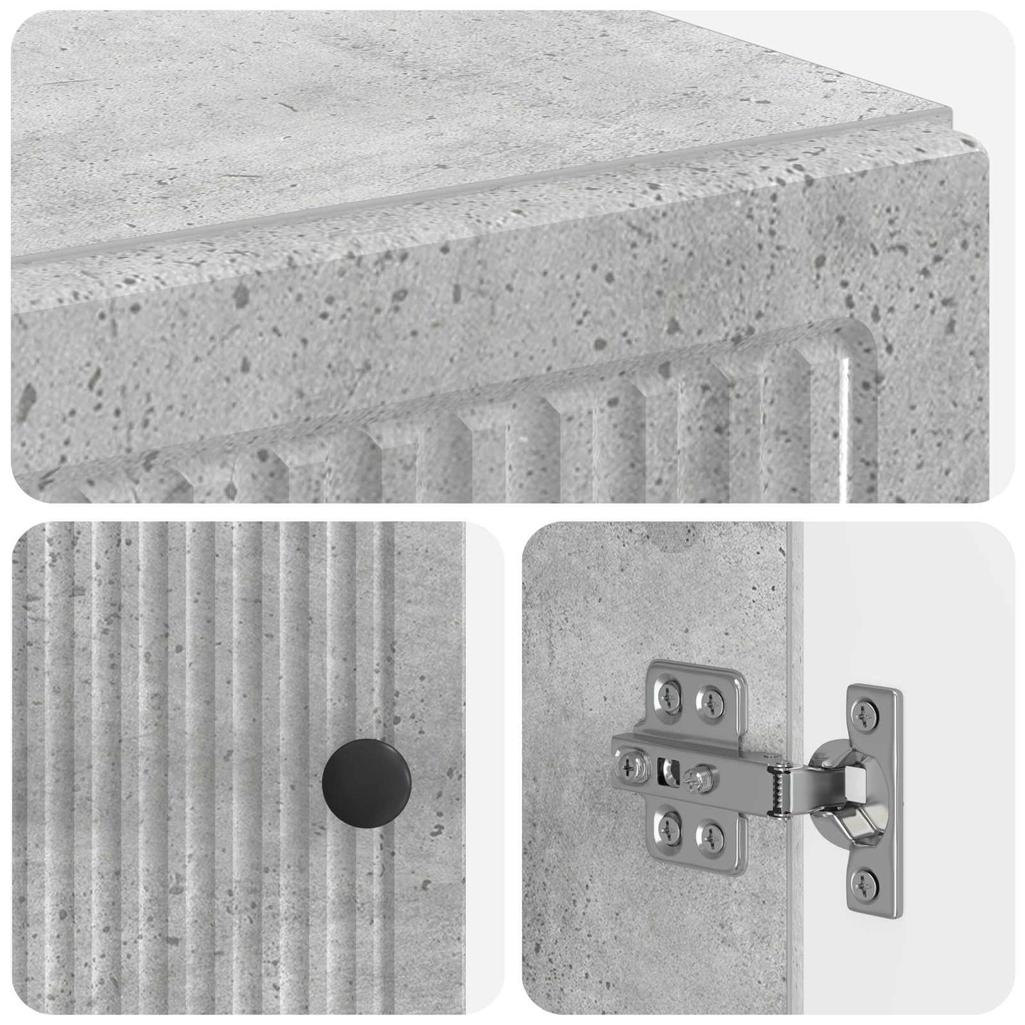 Sko skab EDE 59,5 x 39,5 x 90 cm Konstrueret træ Betongrå