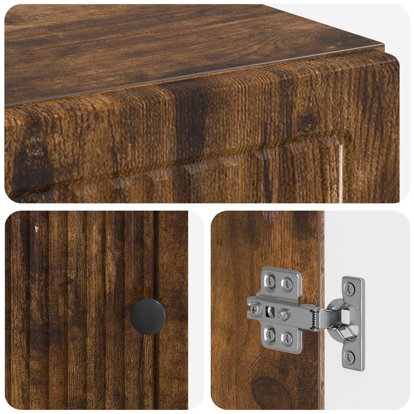 Sko skab EDE 59,5 x 39,5 x 90 cm Konstrueret træ Røget eg