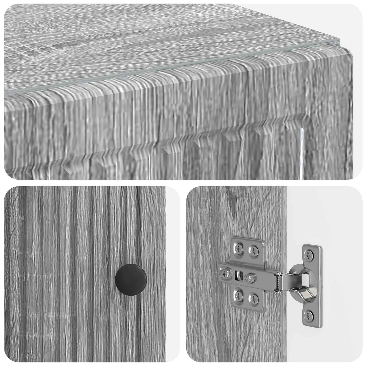 Sko skab EDE 59,5 x 39,5 x 90 cm Konstrueret træ Grå Sonoma