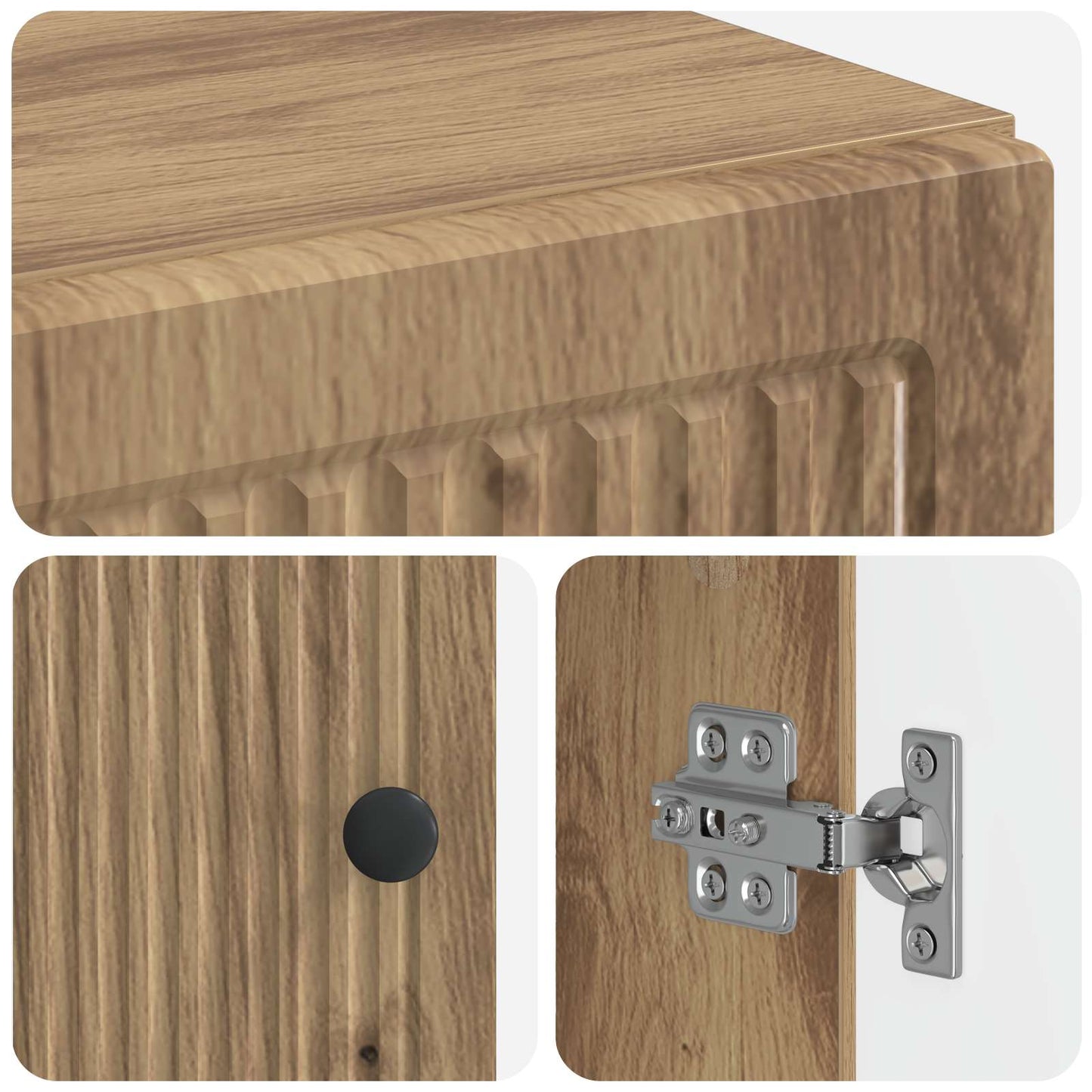 Sko skab EDE 59,5 x 39,5 x 90 cm Konstrueret træ Artisan-eg
