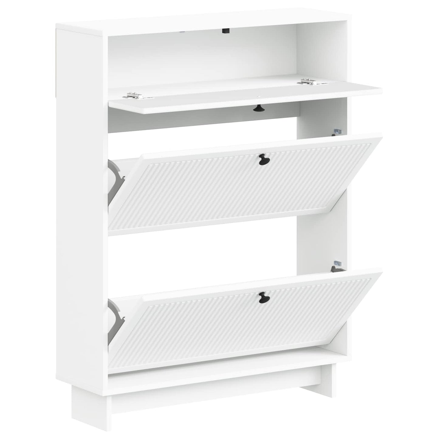 Sko skab EDE 78 x 24 x 103 cm Konstrueret træ Hvid