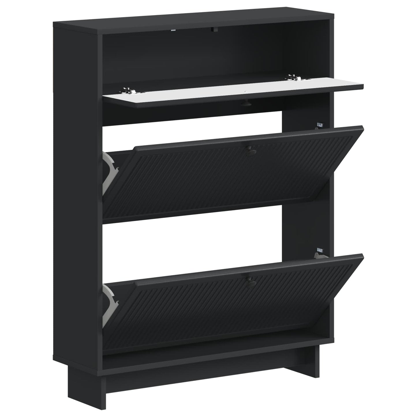 Sko skab EDE 78 x 24 x 103 cm Konstrueret træ Sort