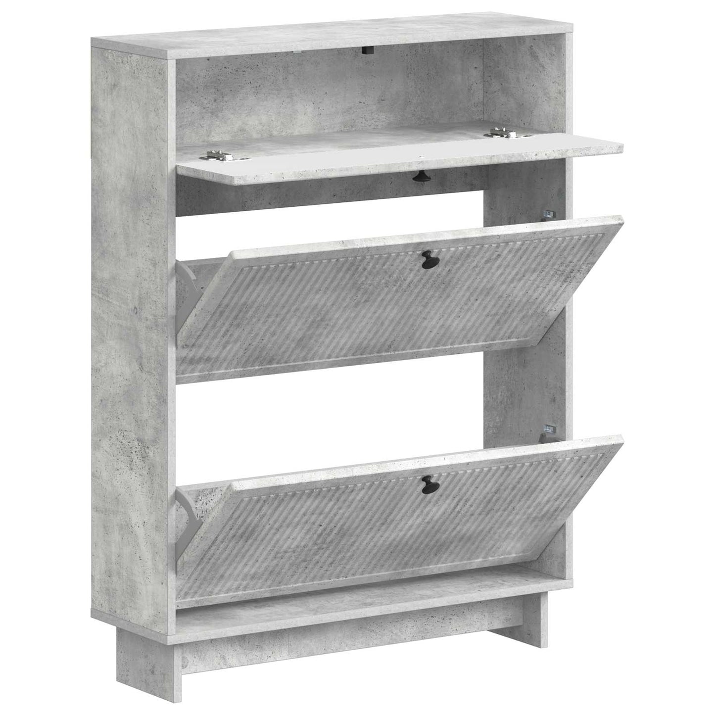 Sko skab EDE 78 x 24 x 103 cm Konstrueret træ Betongrå