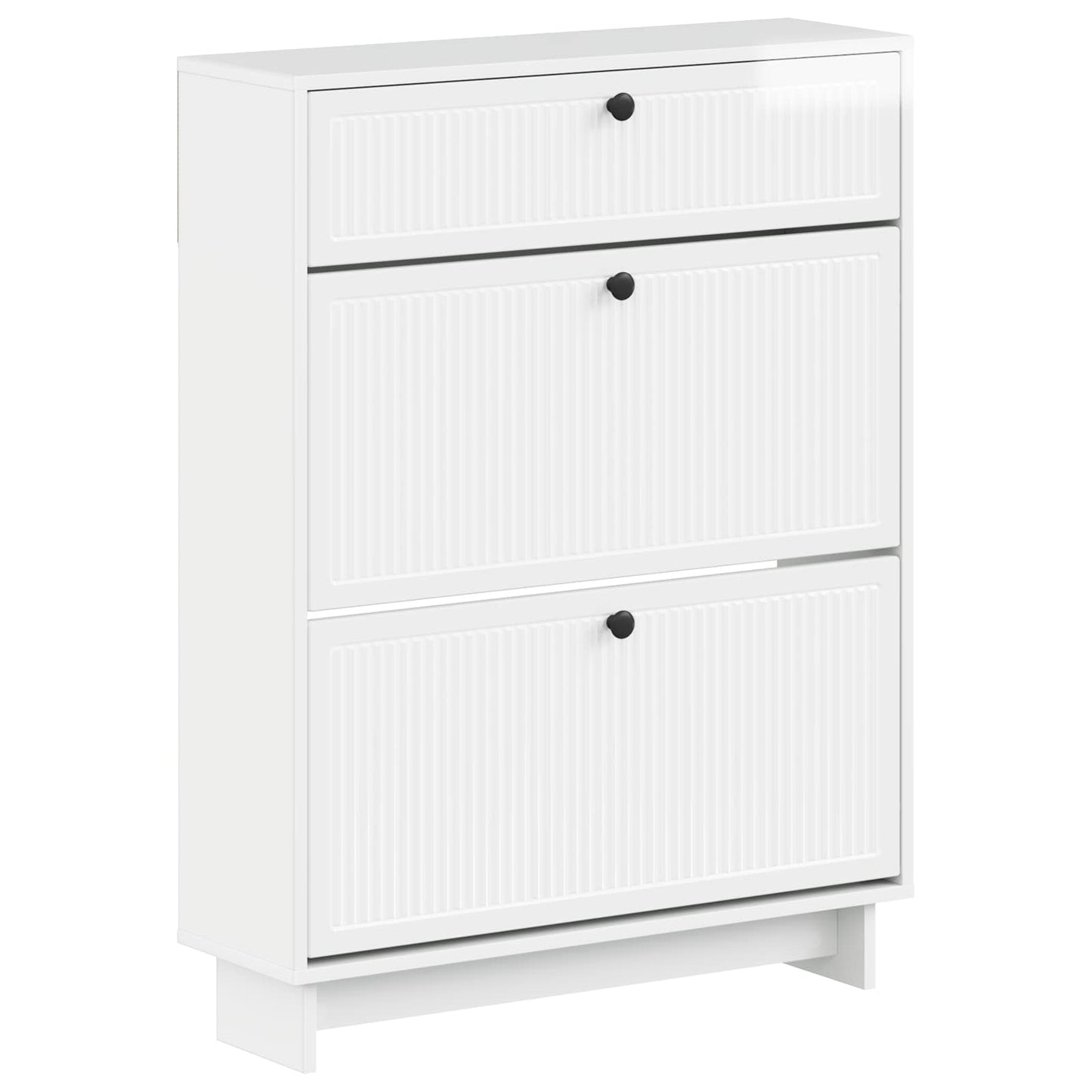 Sko skab EDE 78 x 24 x 103 cm Konstrueret træ Hvid højglans