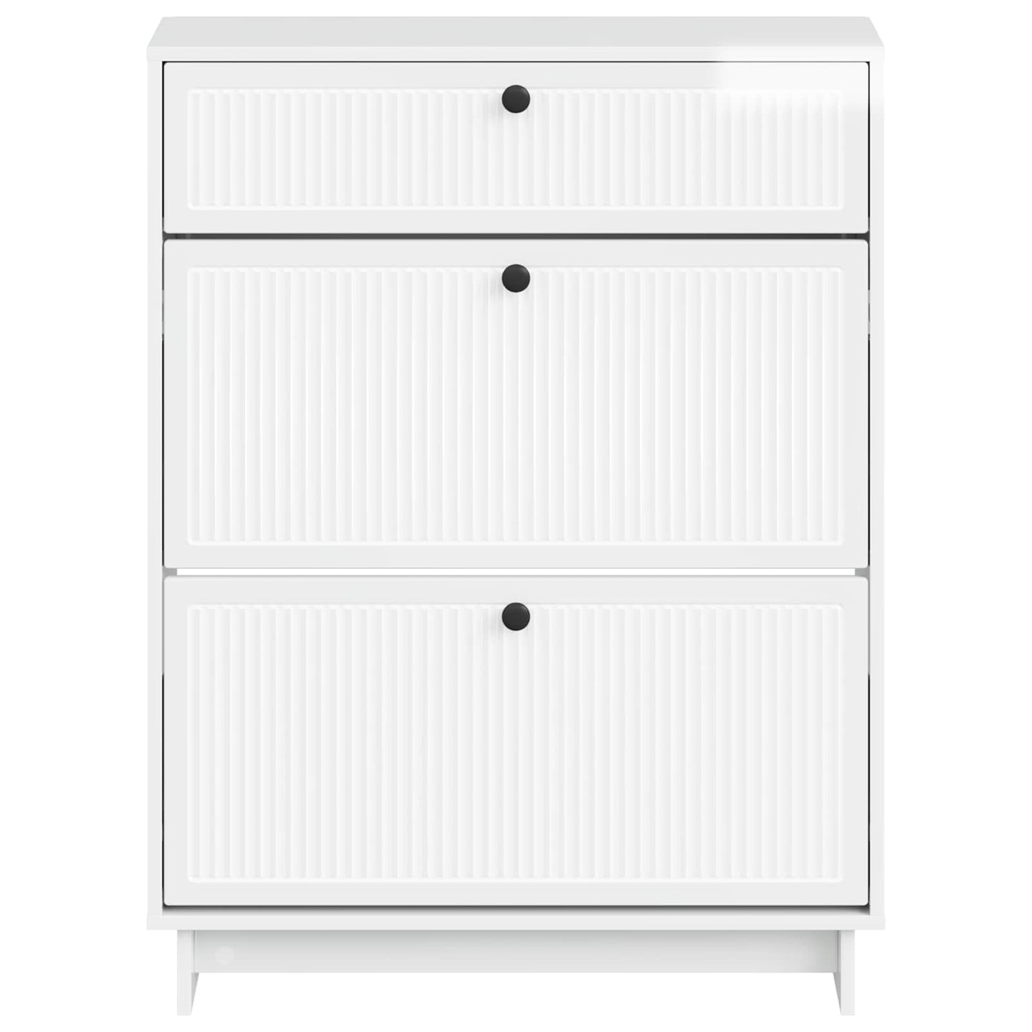 Sko skab EDE 78 x 24 x 103 cm Konstrueret træ Hvid højglans