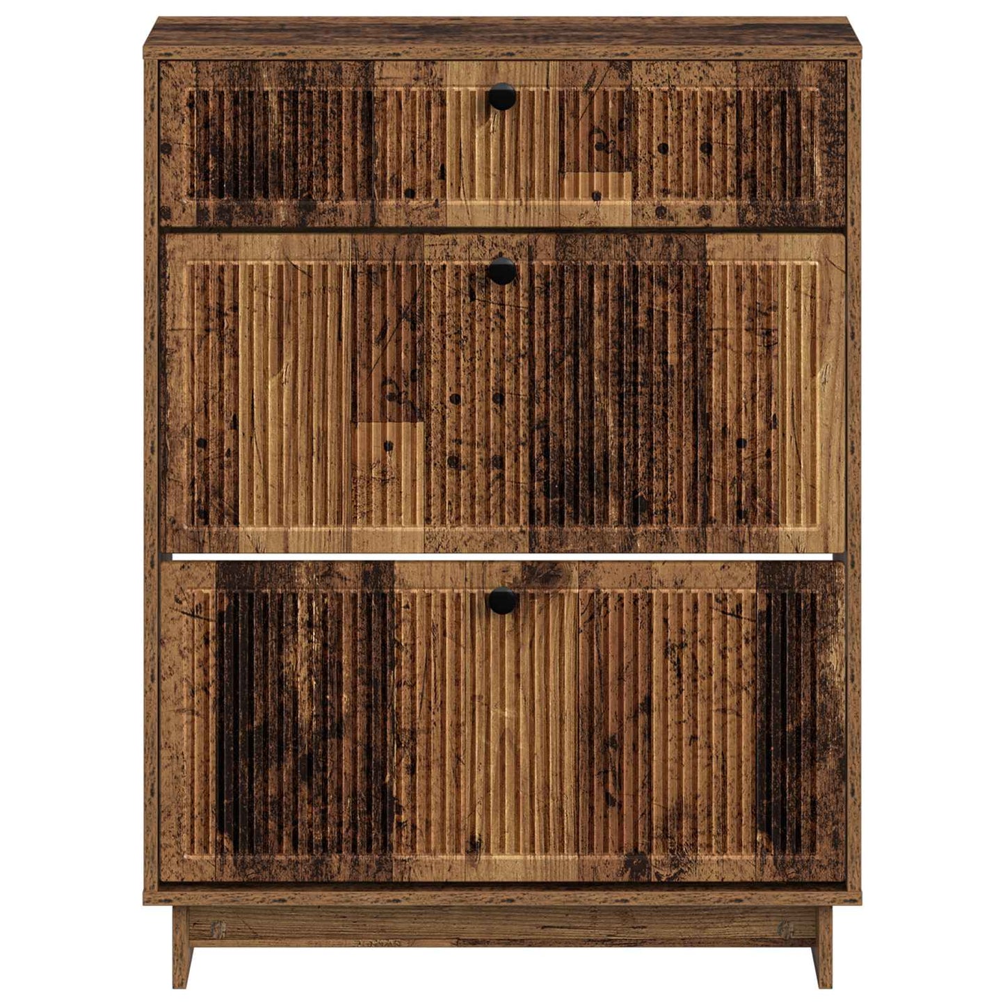 Sko skab EDE 78 x 24 x 103 cm Konstrueret træ Gammelt træ