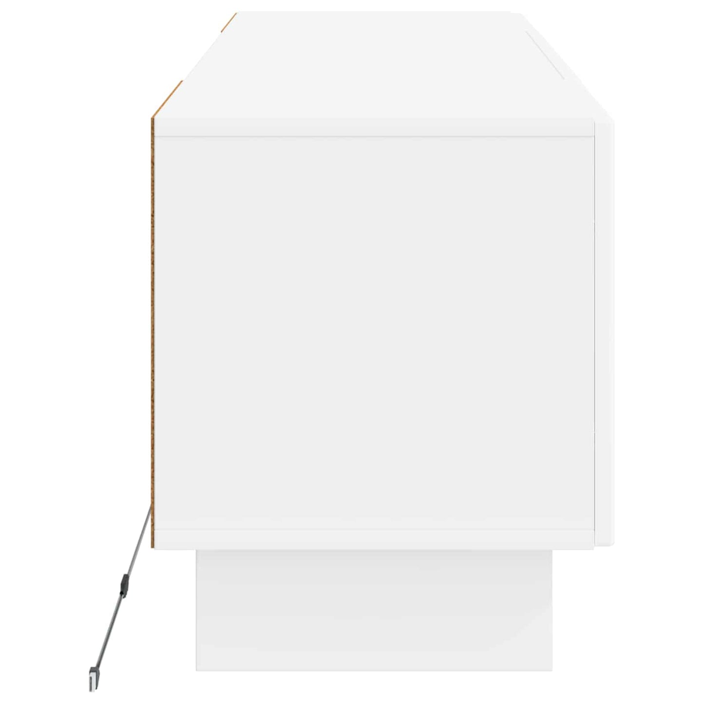 LED TV-skab Hvid Konstrueret træ