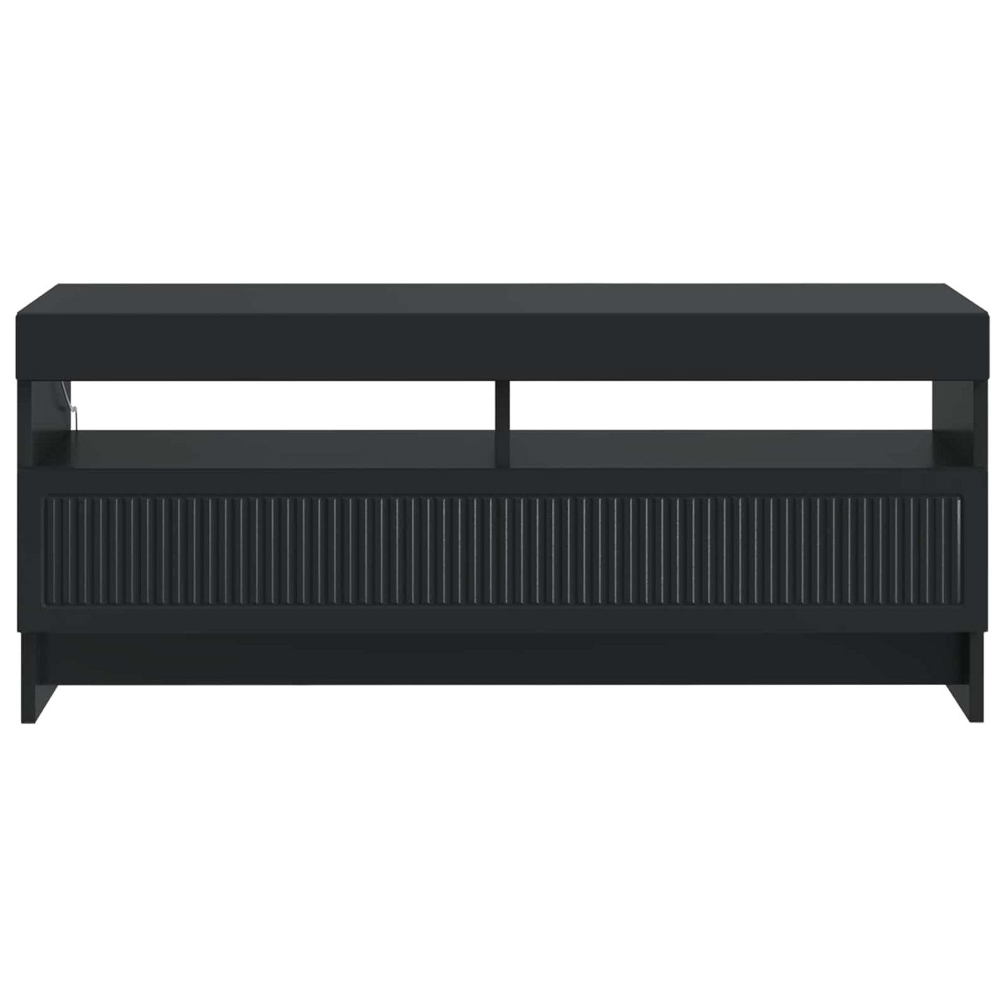 LED TV-skab Sort Konstrueret træ
