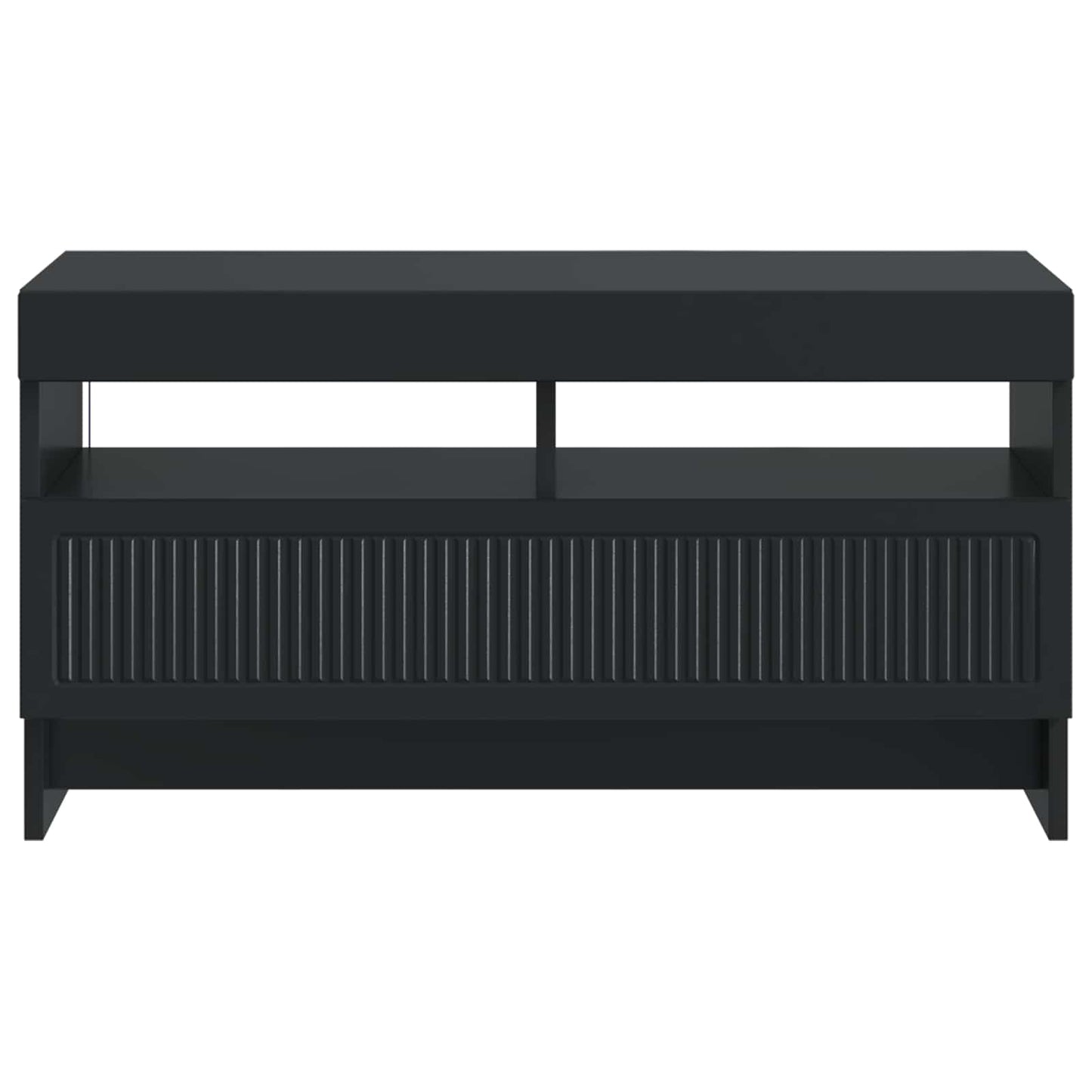 LED TV-skab Sort Konstrueret træ