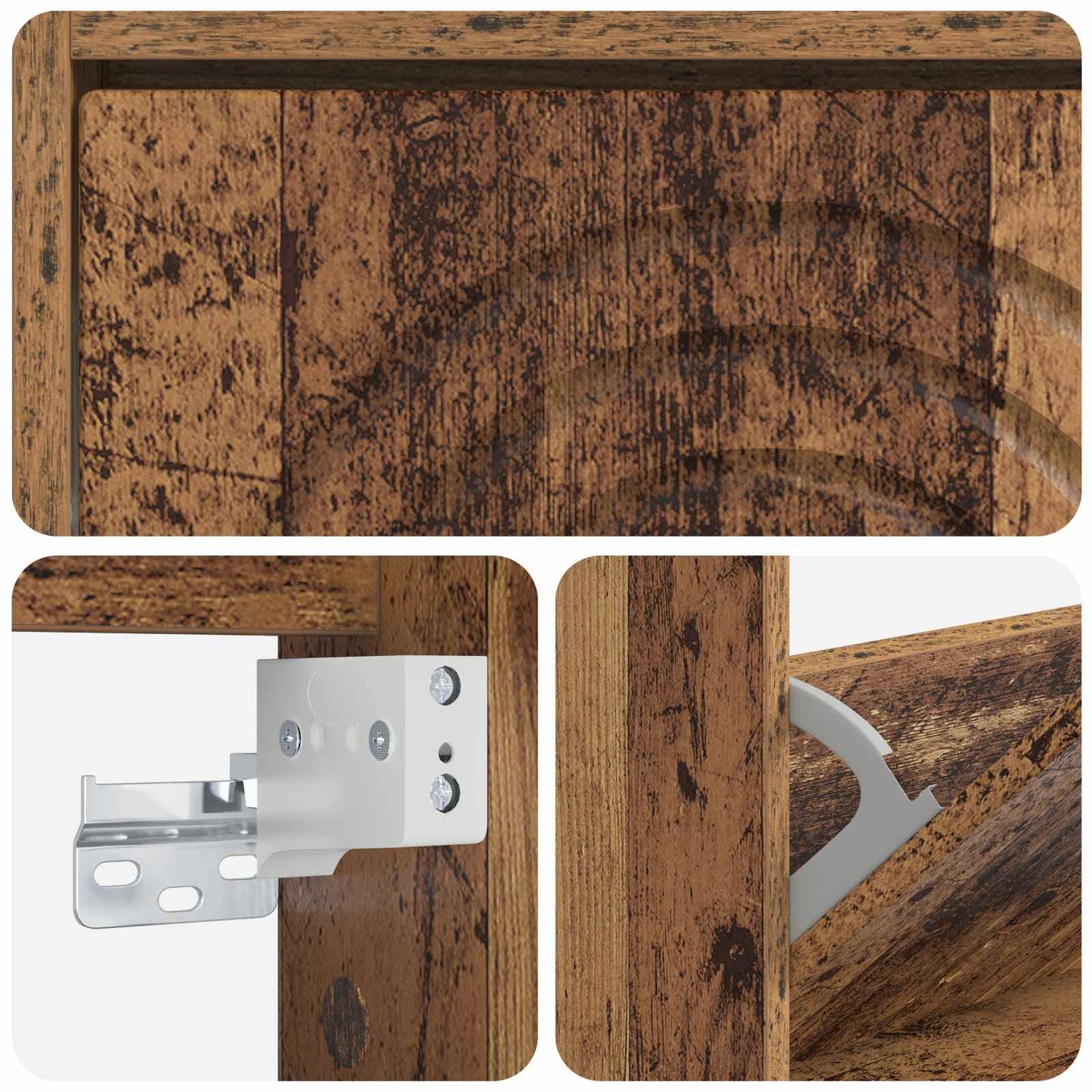 Vægmonteret Skoskab ALKMAAR 71 x 17 x 86 cm Konstrueret træ