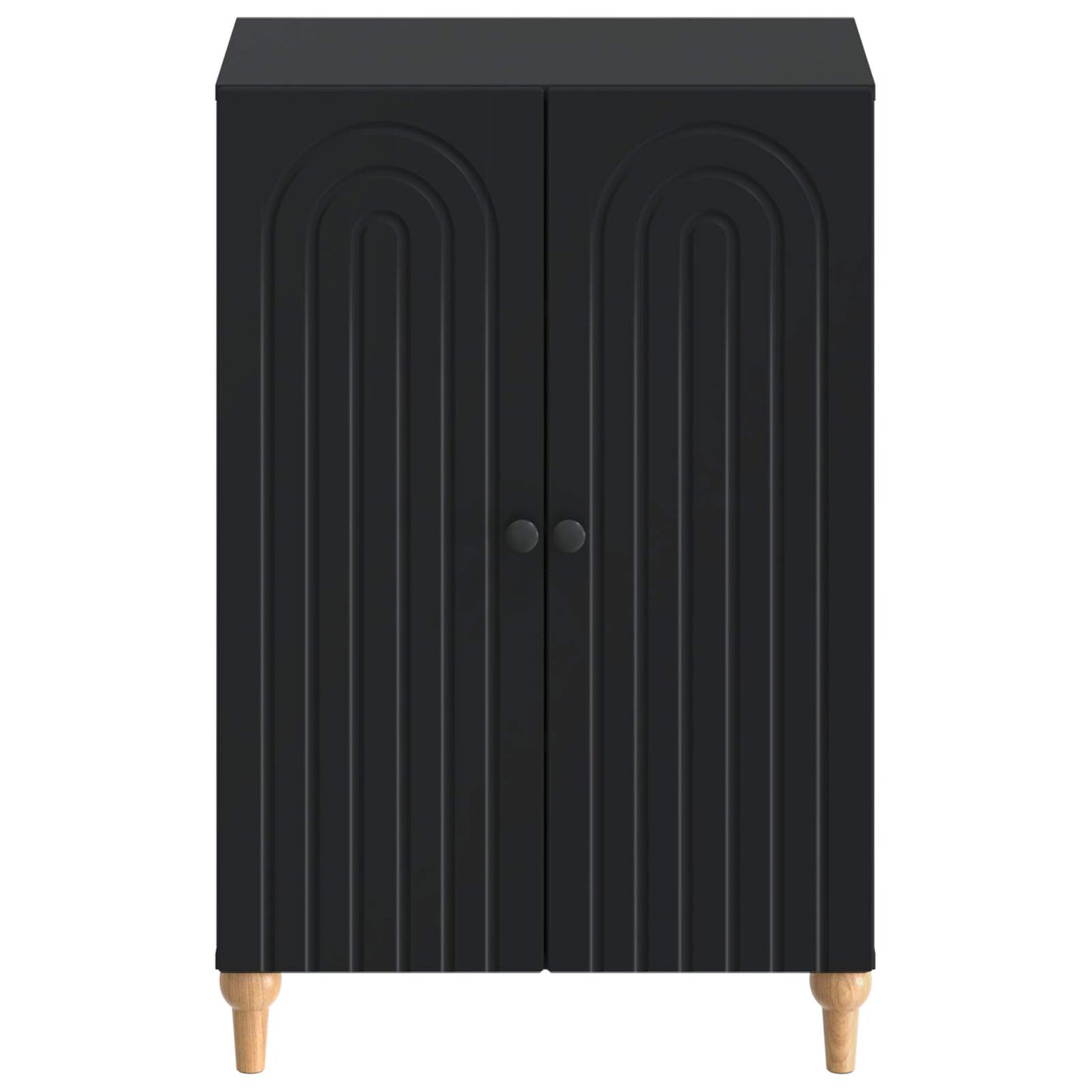 Sko skab ALKMAAR 59,5 x 39,5 x 90 cm Konstrueret træ Sort