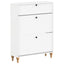 Sko skab ALKMAAR 78 x 24 x 103 cm Konstrueret træ Hvid