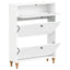 Sko skab ALKMAAR 78 x 24 x 103 cm Konstrueret træ Hvid