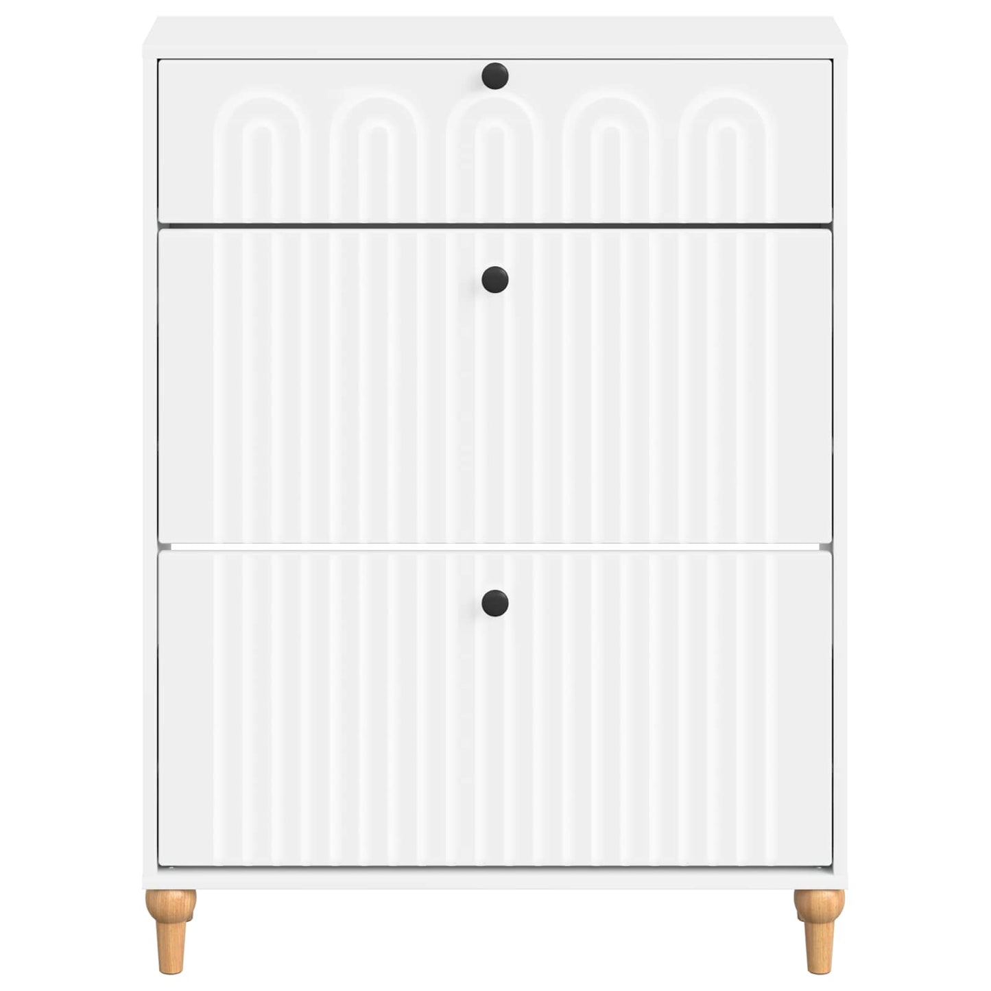 Sko skab ALKMAAR 78 x 24 x 103 cm Konstrueret træ Hvid