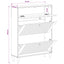 Sko skab ALKMAAR 78 x 24 x 103 cm Konstrueret træ Hvid