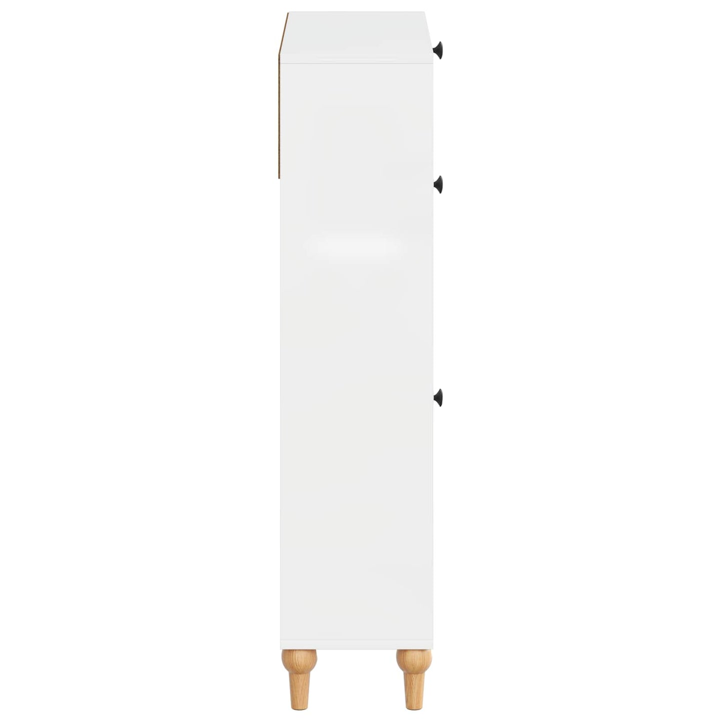 Sko skab ALKMAAR 78 x 24 x 103 cm Konstrueret træ Hvid højglans