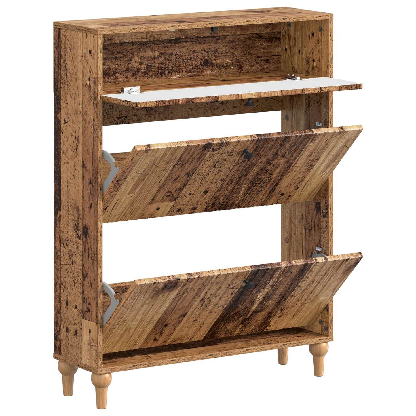 Sko skab ALKMAAR 78 x 24 x 103 cm Konstrueret træ Gammelt træ