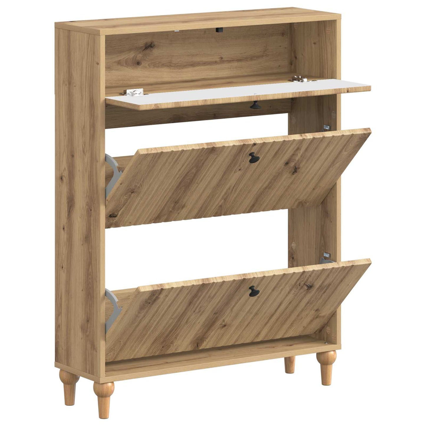 Sko skab ALKMAAR 78 x 24 x 103 cm Konstrueret træ Artisan-eg